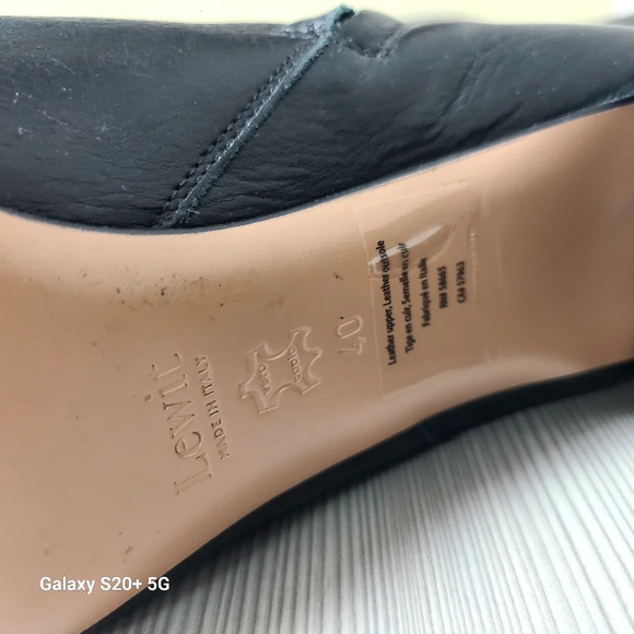 Lewit Renata Black Leather Over the Knee Boots Block Heel 40 EU $395 - Picture 6 of 7